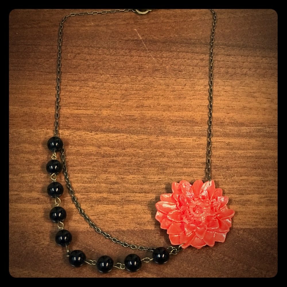 Red Flower Necklace